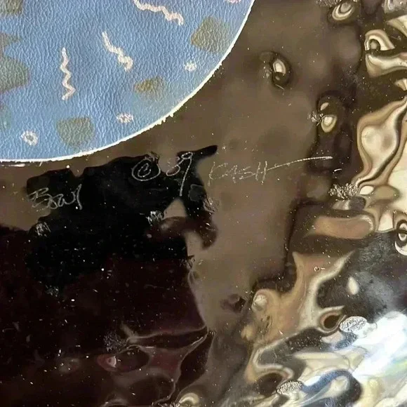 hand made pottery black iridescent” Hercules bowl “dish - Picture 9 of 11